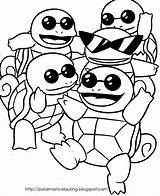 Pokemon Coloring Pages Color Kids Turtle Who Those sketch template