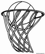 Basketball Coloring Hoop Ball Printable Pages sketch template