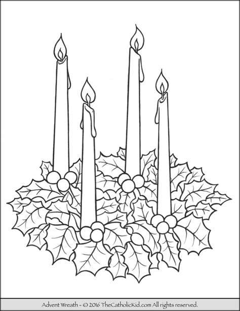 advent wreath coloring page  advent wreath printables