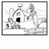 Coloring Farm Printable Pages House Scene Rooster Print Adults Animals Kids Sheets Animal Barn Kb Jpeg Pluspng Adult Colorear Tractor sketch template
