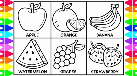 coloring pages  kindergarten fruits  svg design file