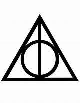 Deathly Hallows Potter Symbols Printables sketch template
