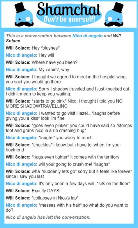 a conversation between will solace and nico di angelo i love greek pinterest will solace