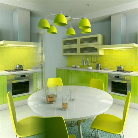 gambar dapur minimalis nuansa  hijau elite art glass