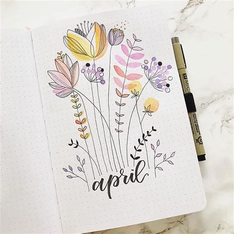 monthly bullet journal cover page ideas beautiful dawn designs
