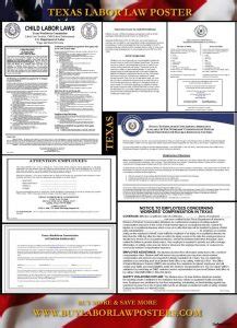 texas labor law poster full color laminated buy labor law posters