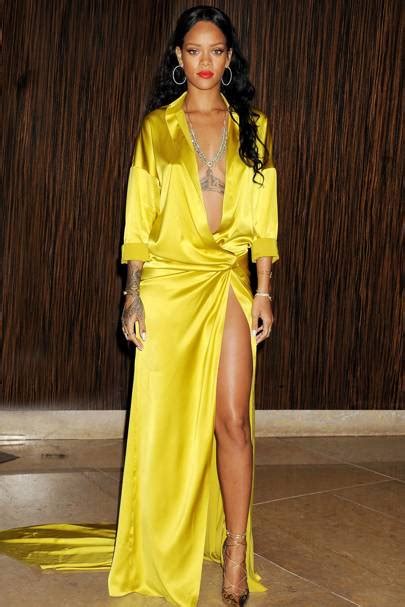 Rihanna Wears Yellow Oscar De La Renta To Fenty Beauty Launch British