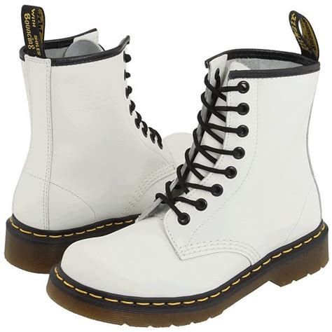 dr martens  lace  boots smooth leather boots white leather boots boots