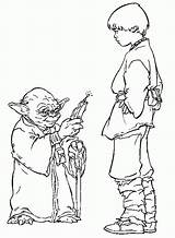Coloring Yoda Pages Popular sketch template
