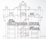 Tower Hotel Hollywood Terror Twilight Colouring Pages Lineart Zone Deviantart Drawings Search sketch template