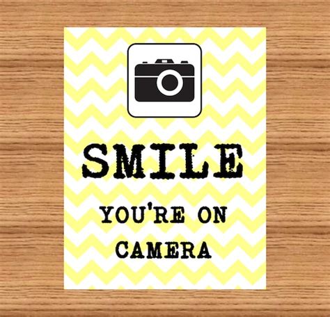 smile youre  camera printable sign  instant