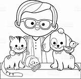 Coloring Pages Veterinarian Vet Drawing Plumber Pets Nice Kids Color Printable Print Getdrawings Book Books Cartoon Animals Cat Collection Drawings sketch template