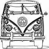 Vw Bus Coloring Clipart Pages Van Clip Volkswagen Hippie Printable Cliparts Colouring Bulli Folk Mexican Book Graphics Bug Line Svg sketch template
