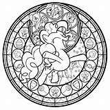 Stained Glass Pie Pinkie Pony Little Coloring Pages Line Mandalas Deviantart Coloriage Princess Akili Amethyst Color Book Cliparts Cartoon Windows sketch template
