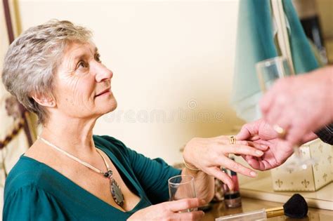 Romantic Mature Older Couple Stock Image Image Of Friendly Lady