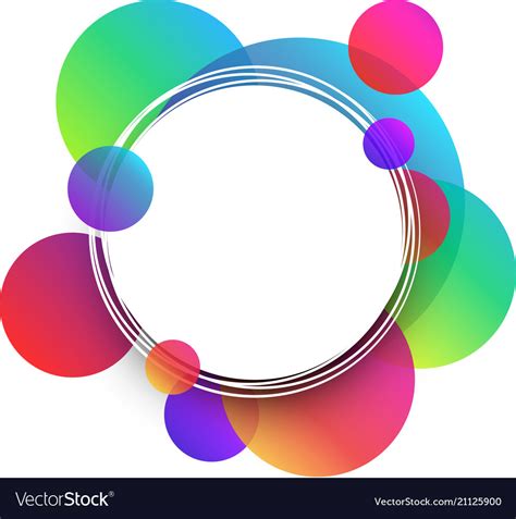 white  background  colour circles vector image