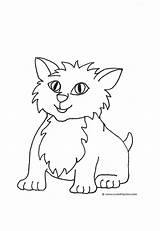 Coloring Pages Cat Small Cute Cats Color Kittens Printable Kitten Print Clipartqueen sketch template