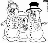Snowmen Drawing Snowman Family Coloring Pages Getdrawings sketch template