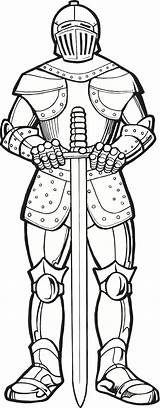 Coloring Knight Armor Pages Armour Suit sketch template
