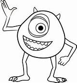 Mike Wazowski Monsters Inc Coloring Drawing Pages Draw Easy Characters Monster Drawings Ink Cartoon Disney Step Printable Dibujos Print Scary sketch template