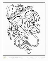 Mardi Gras Coloring Pages Orleans Adult Mask Masks Sheets Printable Activities Party Don Celebrate Colors Education Kleurplaten Choose Board sketch template