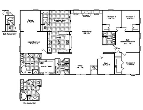 champion double wide mobile home floor plans modern  crusade