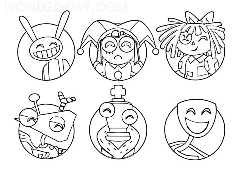 amazing digital circus coloring pages  day coloring pages