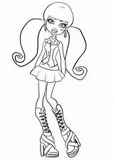 Coloring Monster High Pages Draculaura Z31 Popular Odd Dr sketch template