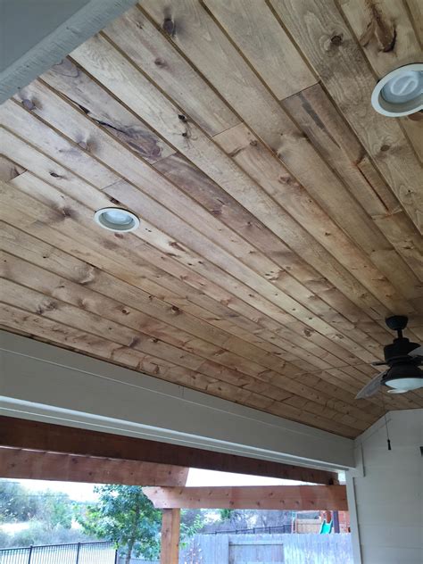 tongue  groove patio ceiling  perfect option   stylish