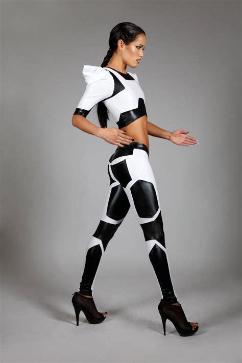 stormtrooper matching set w leggings and crop top sexy star wars costume unneccessories