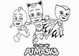 Pj Kids Catboy Owlette Colouring Drawing Pjmasks Gekko Justcolor Heroes Geeky Coloriages Enfants Pour Connor Books Amaya sketch template