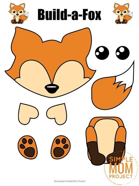 build  fox craft  kids   printable fox templates artofit
