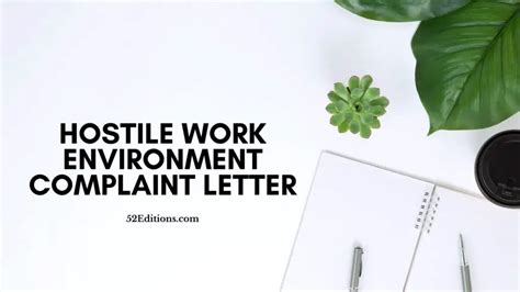 hostile work environment complaint letter   letter templates