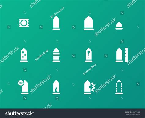 safe sex condoms icons on green stock vector 195703424 shutterstock