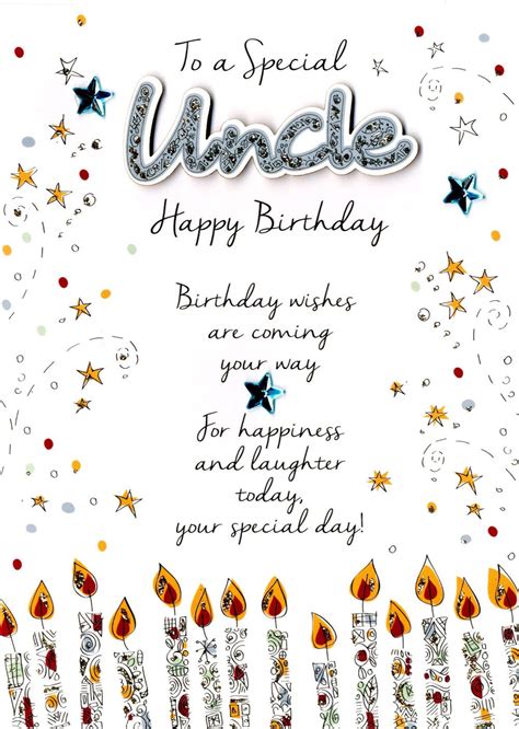 special uncle birthday greeting card cards