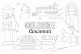 Coloring Cincinnati Sheets Printable sketch template