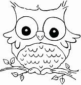 Owl Coloring Cartoon Pages Cute Getcolorings sketch template