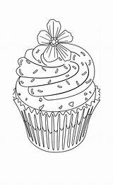 Coloring Cupcake Pages Flower Cupcakes Cute Drawing Topping Printable Print Adult Colouring Books Color Sheets Drawings Kids Printables Hard Detailed sketch template