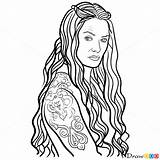 Thrones Game Lannister Draw Cersei Drawdoo Webmaster sketch template