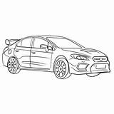 Subaru Impreza Wrx Outback sketch template