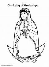Lady Guadalupe Coloring Printable Getcolorings sketch template