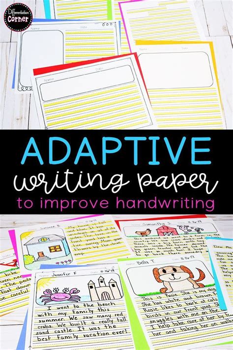 highlighted adaptive writing paper  dyslexia dysgraphia