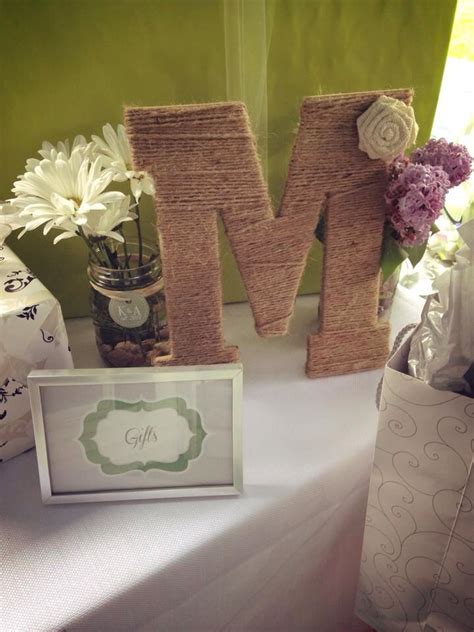 rustic bridal shower party pinterest initials food tables and tables
