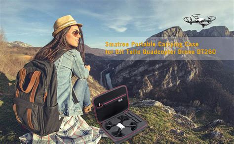 smatree carry case compatible  dji tello drone   tello flight batteriestello drone