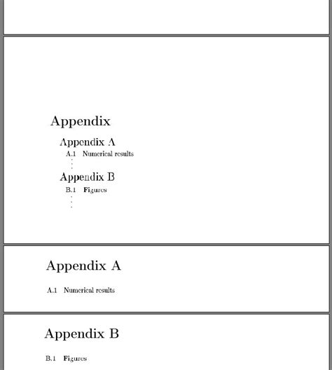 appendices problem  appendix   main appendix