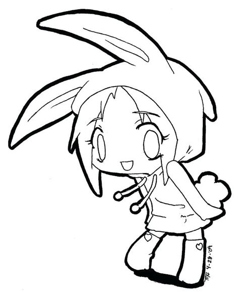 chibi anime coloring pages  getdrawings