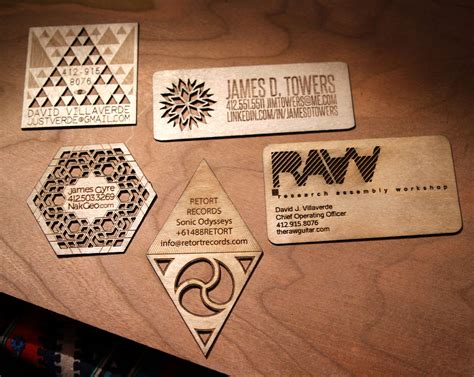 hand crafted wooden business cards  naked geometry custommadecom