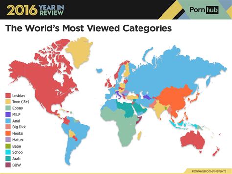 pornhub released a detailed map of the world s porn interests inverse