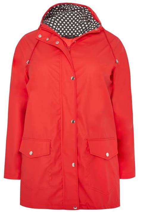 rode jas met coating grote maten    clothing