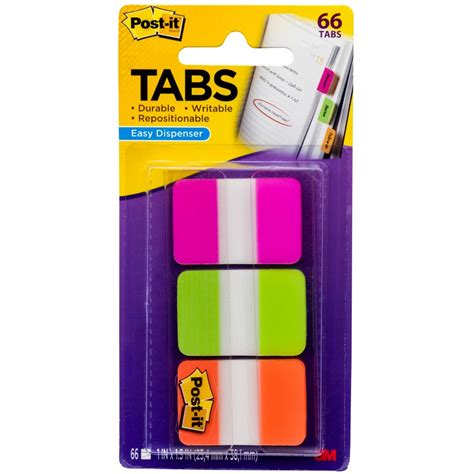 post  assorted durable index tab madill  office company